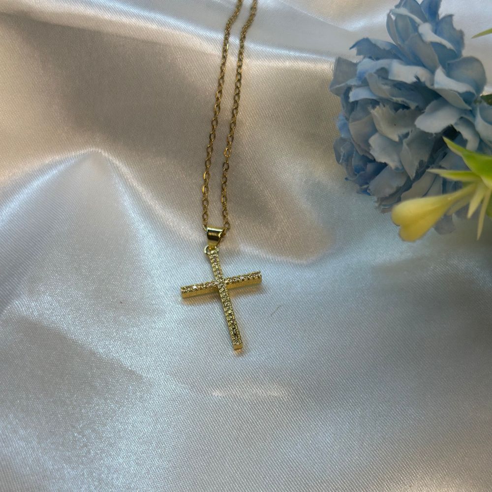 Cross Necklace - 18K Gold Plated