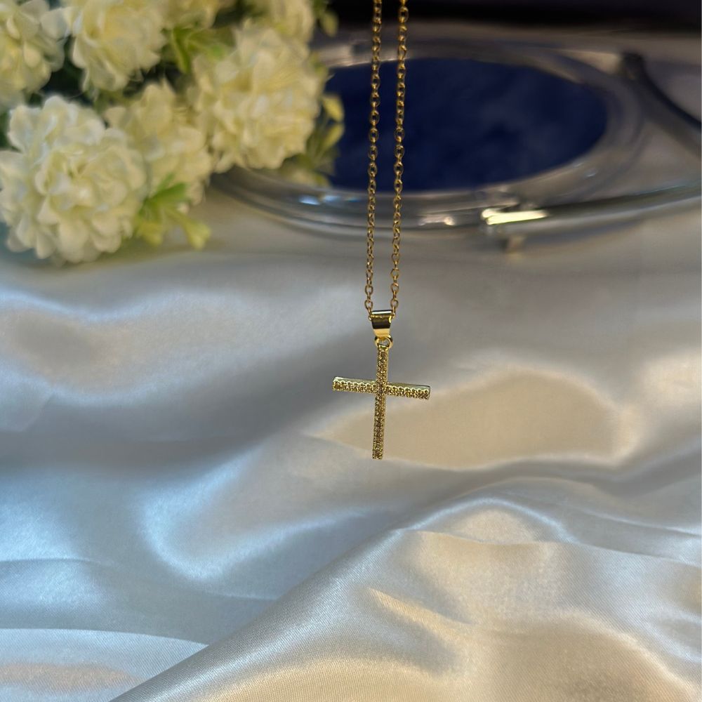 Cross Necklace - 18K Gold Plated